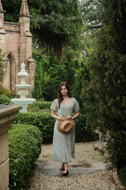 Athalie Dress in Linden Meadow